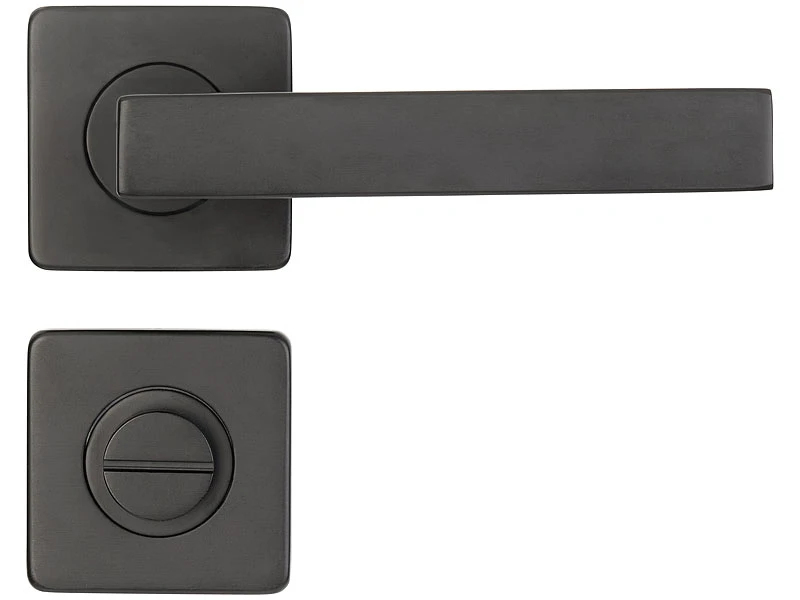 AGT Moderner Türbeschlag:4er-Set Edelstahl-Türbeschläge, 1x Für Bad/WC, 3x Für Zimmertüren 14 AGT Moderner Türbeschlag:4er-Set Edelstahl-Türbeschläge, 1x Für Bad/WC, 3x Für Zimmertüren – Bild 14