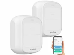 Luminea Home Control Funk Lichtschalter:2er-Set Smarte WLAN-Fernbedienung Mit 2 Tasten, Licht & Szenen Steuern -Shop Für Smart-Home-Produkte zx8352 1