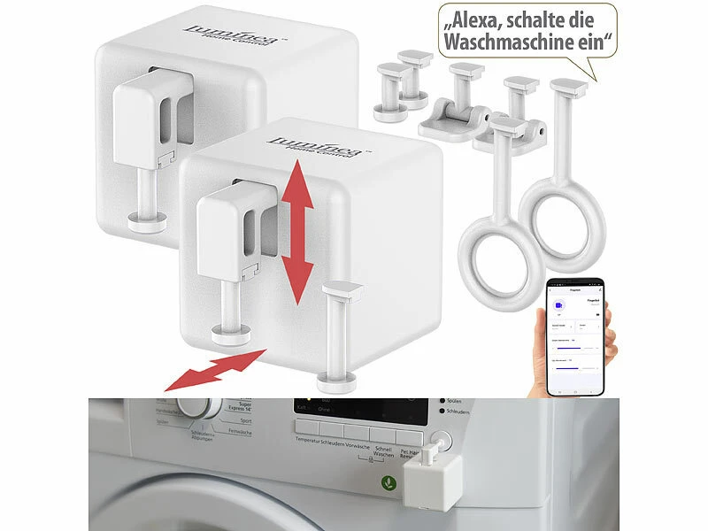 Luminea Home Control Funk-Schalter-Aufsätze:2er-Set Smarte Schalter-Aufsätze Für Kippschalter & Taster, Mit App 2 Luminea Home Control Funk-Schalter-Aufsätze:2er-Set Smarte Schalter-Aufsätze Für Kippschalter & Taster, Mit App – Bild 2